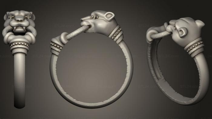 Ювелирные перстни и кольца (Кольцо Пантеры, JVLRP_0470) 3D модель для ЧПУ станка
